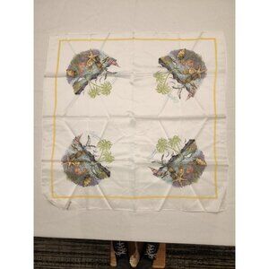 NOS~Vintage 1950s/60s~CALIFORNIA SOUVENIR SCARF~Beach~Harbor~Mountains~Viscose